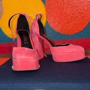 Ganni Vibrant Pink Platform Shoes